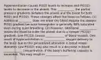 Hyperventilation causes P(O2) levels to increase and P(CO2) levels to decrease in the alveoli. This ____________ the partial pressure gradients between the alveoli and the blood for both P(O2) and P(CO2). These changes affect the blood as follows: (1) Additional _________ does not enter the blood despite the steeper P(O2) gradient because hemoglobin is generally 98% saturated even during quiet breathing. (2) However, additional ____________ leaves the blood to enter the alveoli due to a steeper P(CO2) gradient. Low P(CO2) causes _____________ of blood vessels. One result of hyperventilation is _______________ oxygen delivery to the brain due to this generalized alteration in blood vessel diameter. Low P(CO2) may also result in a decrease in blood _____________ concentration, if the body's buffering capacity is exceeded. This may result in ________________.