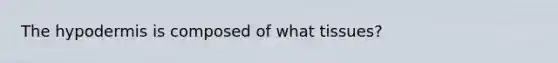 The hypodermis is composed of what tissues?