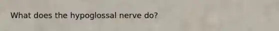What does the hypoglossal nerve do?