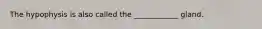 The hypophysis is also called the ____________ gland.