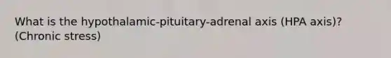 What is the hypothalamic-pituitary-adrenal axis (HPA axis)? (Chronic stress)