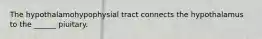 The hypothalamohypophysial tract connects the hypothalamus to the ______ piuitary.