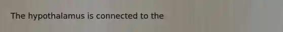 The hypothalamus is connected to the