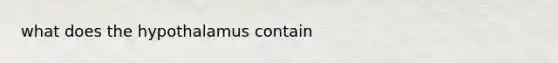 what does the hypothalamus contain