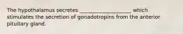 The hypothalamus secretes ____________________ which stimulates the secretion of gonadotropins from the anterior pituitary gland.