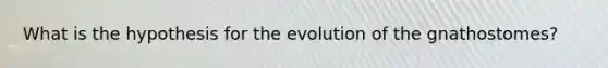 What is the hypothesis for the evolution of the gnathostomes?