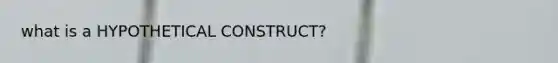 what is a HYPOTHETICAL CONSTRUCT?