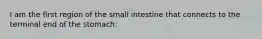 I am the first region of the small intestine that connects to the terminal end of the stomach: