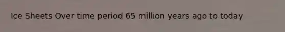 Ice Sheets Over time period 65 million years ago to today