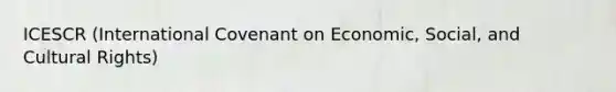 ICESCR (International Covenant on Economic, Social, and Cultural Rights)