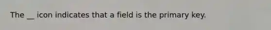 The __ icon indicates that a field is the primary key.