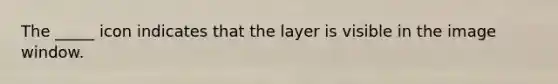The _____ icon indicates that the layer is visible in the image window.