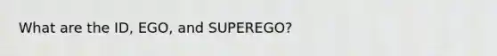 What are the ID, EGO, and SUPEREGO?