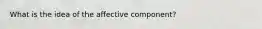 What is the idea of the affective component?