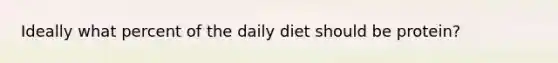 Ideally what percent of the daily diet should be protein?