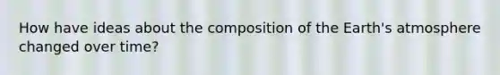 How have ideas about the composition of the Earth's atmosphere changed over time?