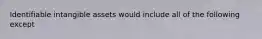 Identifiable intangible assets would include all of the following except