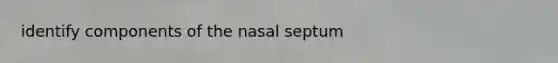 identify components of the nasal septum