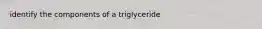 identify the components of a triglyceride