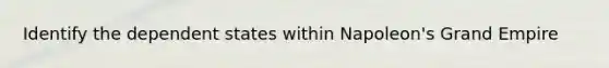 Identify the dependent states within Napoleon's Grand Empire