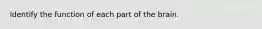 Identify the function of each part of the brain.