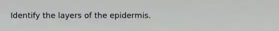 Identify the layers of <a href='https://www.questionai.com/knowledge/kBFgQMpq6s-the-epidermis' class='anchor-knowledge'>the epidermis</a>.