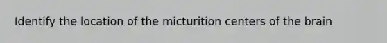 Identify the location of the micturition centers of the brain