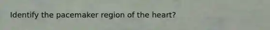 Identify the pacemaker region of the heart?
