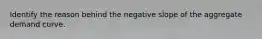 Identify the reason behind the negative slope of the aggregate demand curve.