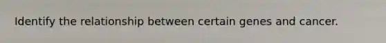 Identify the relationship between certain genes and cancer.