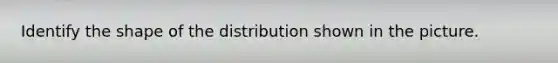 Identify the shape of the distribution shown in the picture.