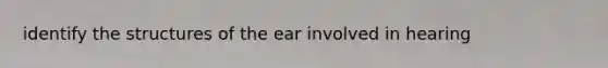 identify the structures of the ear involved in hearing