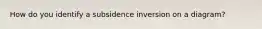 How do you identify a subsidence inversion on a diagram?