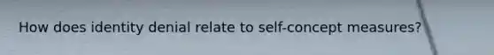 How does identity denial relate to self-concept measures?