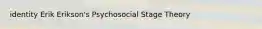 identity Erik Erikson's Psychosocial Stage Theory