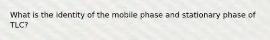 What is the identity of the mobile phase and stationary phase of TLC?