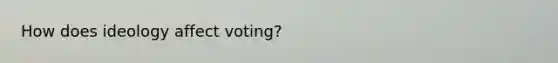How does ideology affect voting?