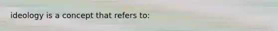 ideology is a concept that refers to: