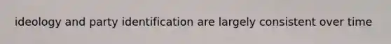 ideology and party identification are largely consistent over time