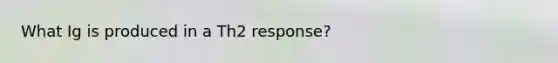 What Ig is produced in a Th2 response?