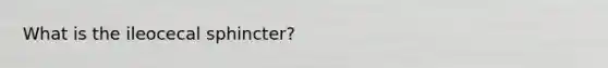 What is the ileocecal sphincter?