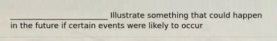 _________________________ Illustrate something that could happen in the future if certain events were likely to occur