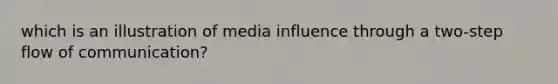 which is an illustration of media influence through a two-step flow of communication?