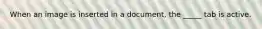 When an image is inserted in a document, the _____ tab is active.