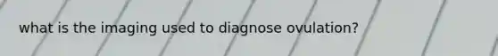 what is the imaging used to diagnose ovulation?