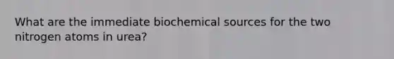 What are the immediate biochemical sources for the two nitrogen atoms in urea?