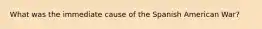 What was the immediate cause of the Spanish American War?