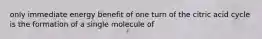 only immediate energy benefit of one turn of the citric acid cycle is the formation of a single molecule of