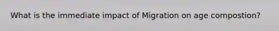 What is the immediate impact of Migration on age compostion?