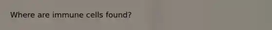 Where are immune cells found?